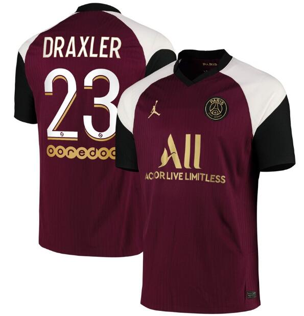 PSG Football Kit Third Soccer Jersey Draxler 23 2020/21